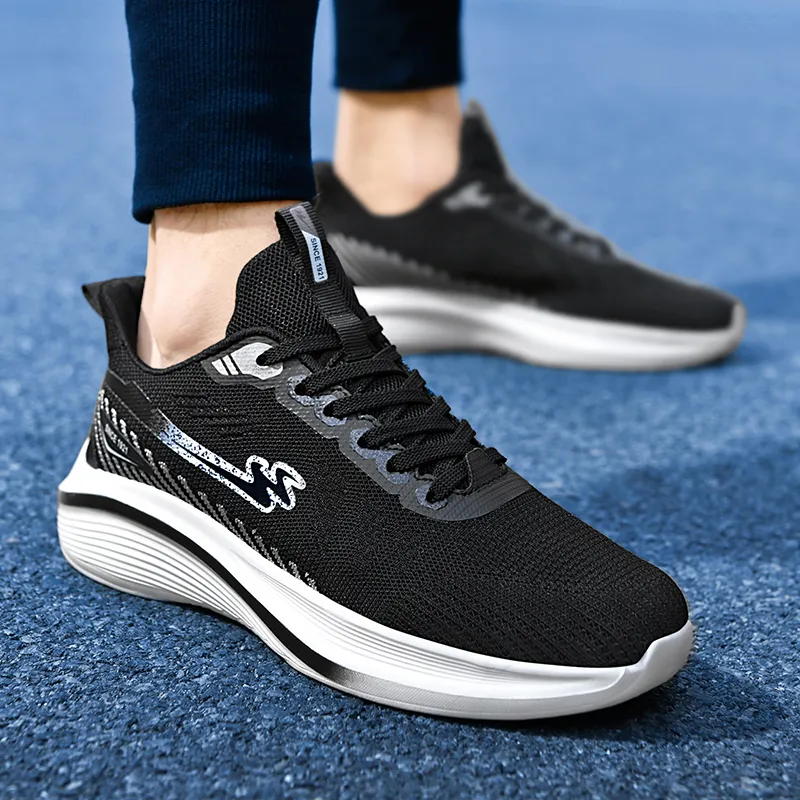 Binary Running Shoes Men Low Top Gray-8
