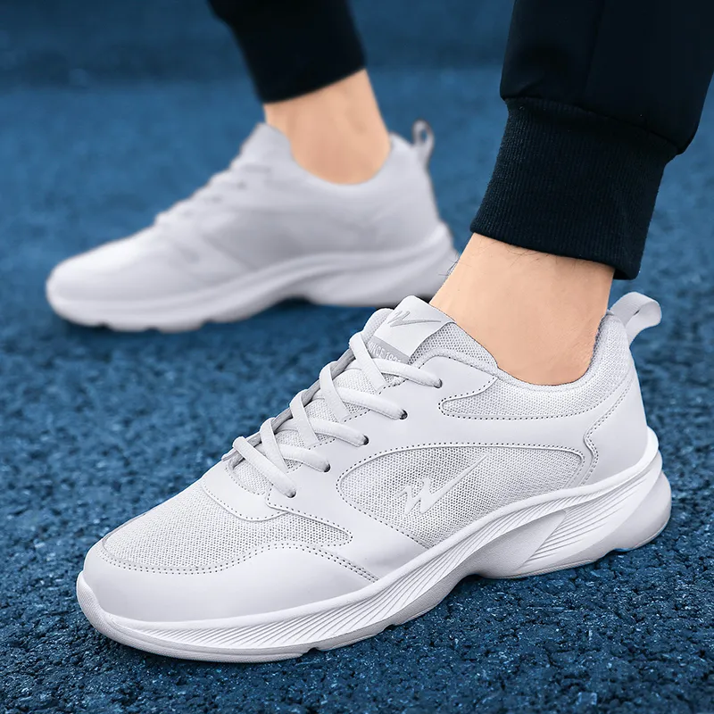 Binary Low Top Running Shoes Men's White-4