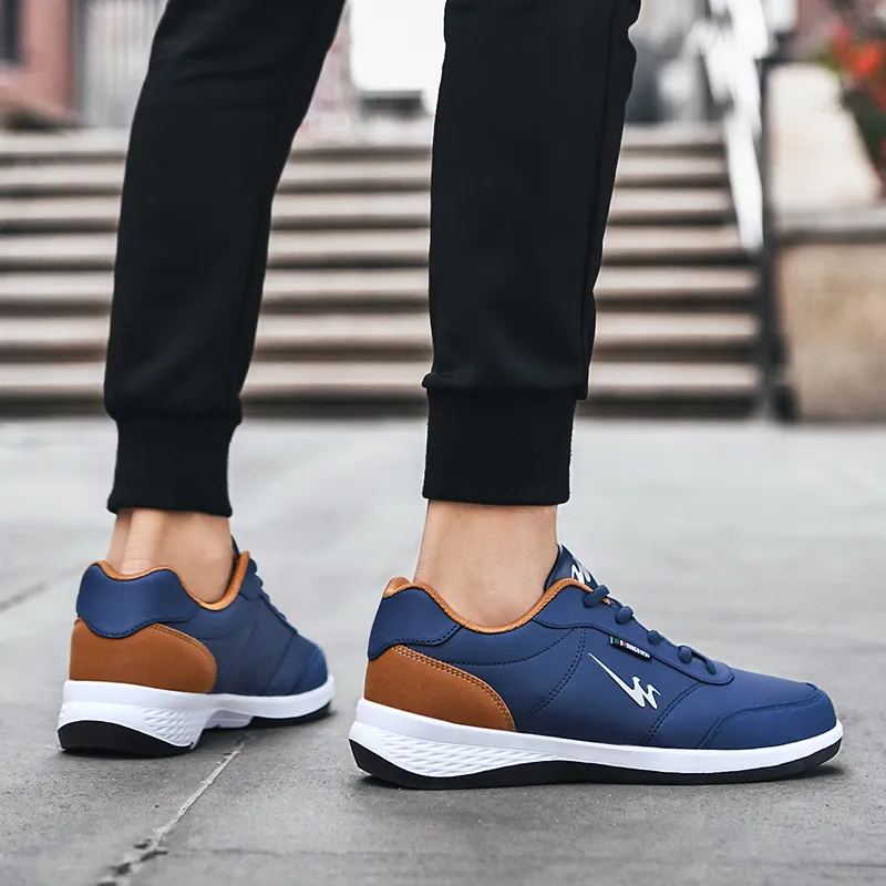 Binary Low Top Skateboard Shoes Men's Dark Blue-5