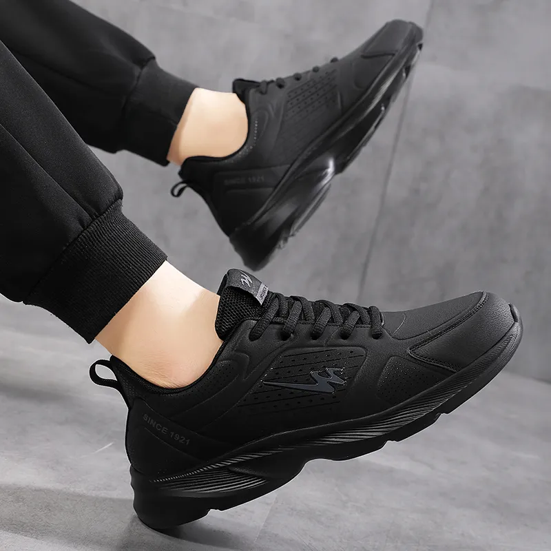 Binary Low Top Running Shoes Men's Black-6