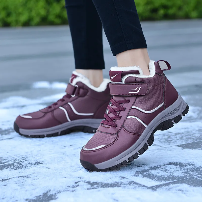 Binary Slip Resistant, Abrasion Resistant, Height Adjustable, Thermal High Top Casual Shoes Women's-7