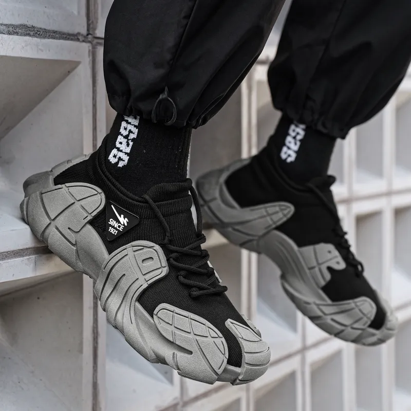 Binary Cushioning Coverage Abrasion Resistant Lightweight Breathable Slip Resistant Low Top Chunky Sneakers Men's-6
