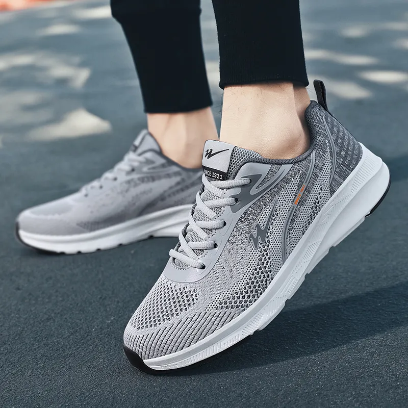 Binary Shock Absorbing, Non Slip, Wear Resistant, Breathable And Lightweight Low Top Running Shoes Unisex Gray-7