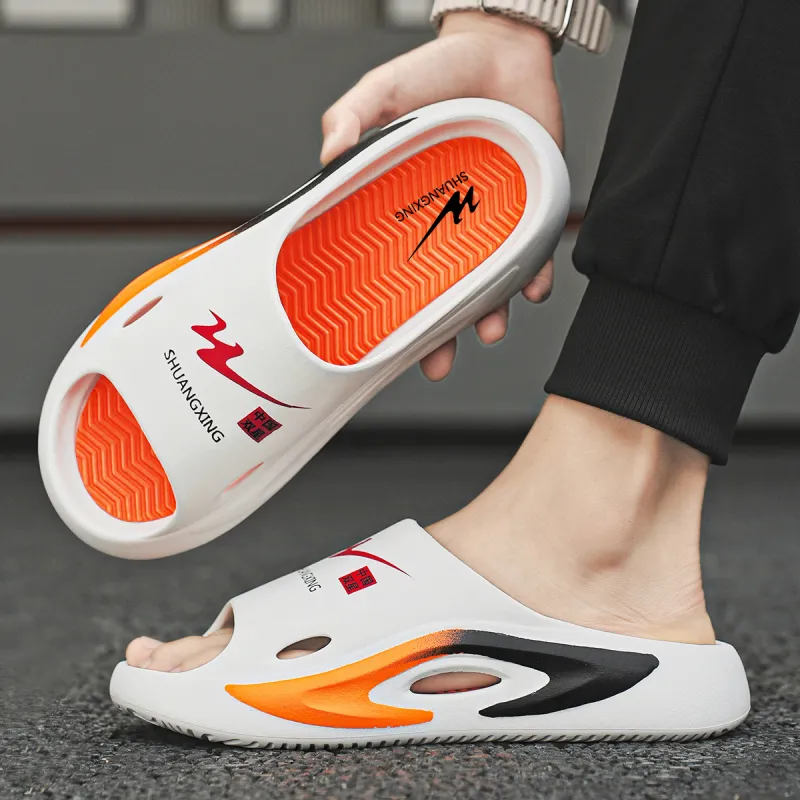 Binary Slide Slippers Men Orange-6