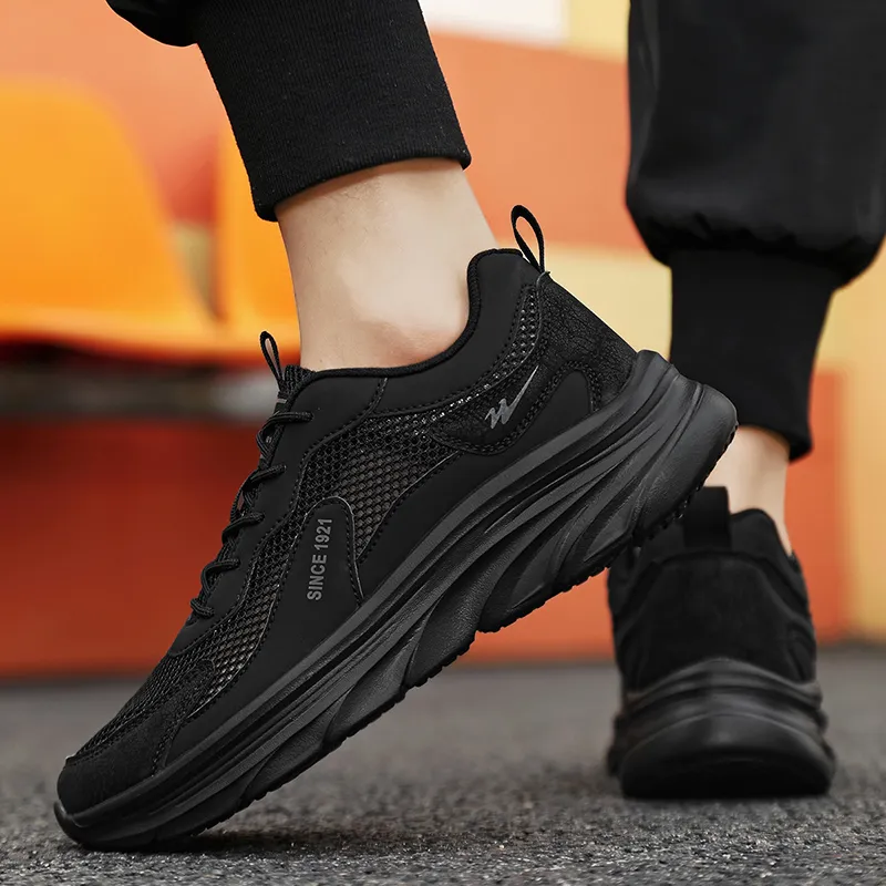 Binary Cushioning Rebound Lightweight Breathable Slip Resistant Low Top Running Shoes Men's-4