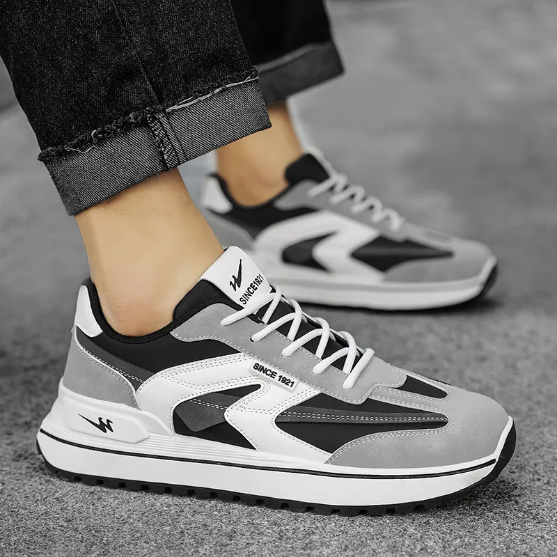 Binary Casual Shoes Men Low Top Dark Blue/Gray-10