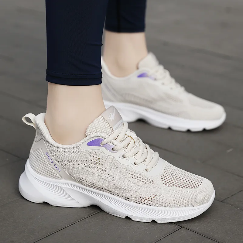 Binary Shock Absorbing, Non Slip, Wear Resistant, Breathable And Lightweight Low Top Running Shoes Women's-4