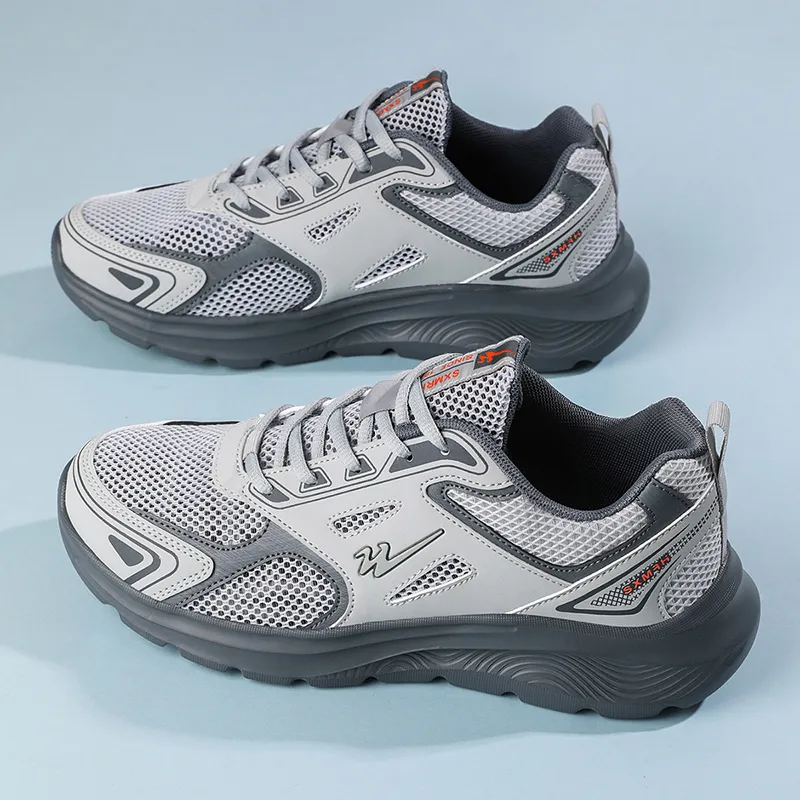 Binary Cushioning Slip Resistant Breathable Lightweight Rebound Low Top Running Shoes Men's-5