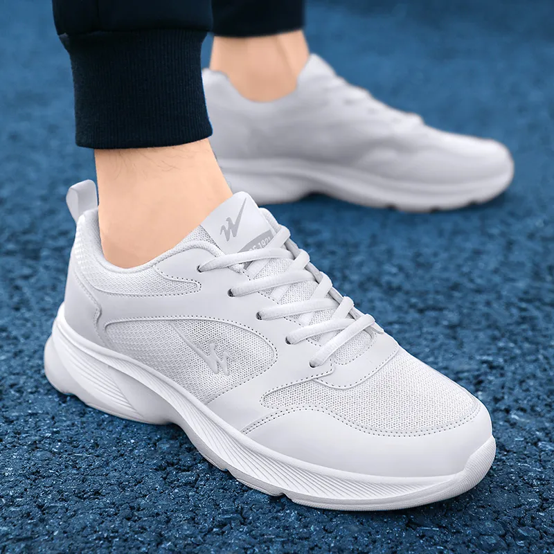 Binary Low Top Running Shoes Men's White-5