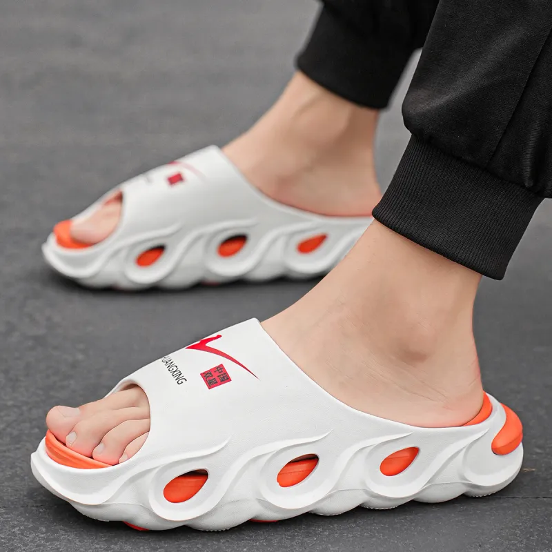 Binary Slide Slippers Men Black-9