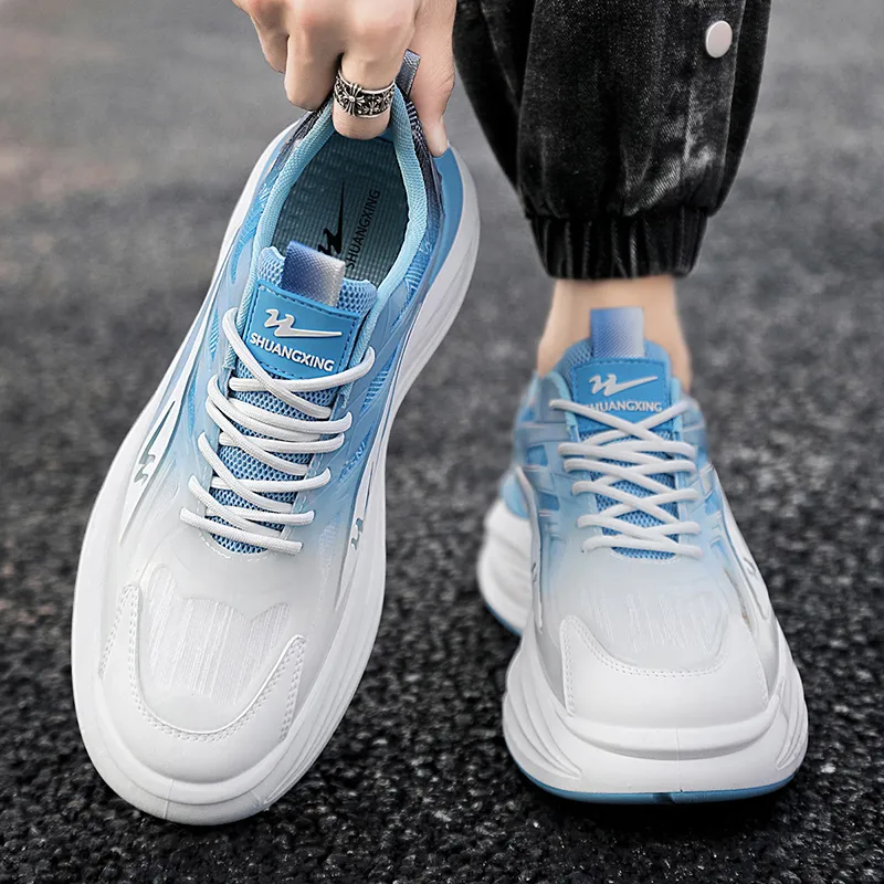 Binary Breathable Height Increasing Low Top Casual Shoes Men's-7