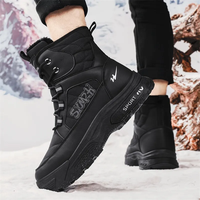 Binary Knee High Snow Boots Men's Black-6