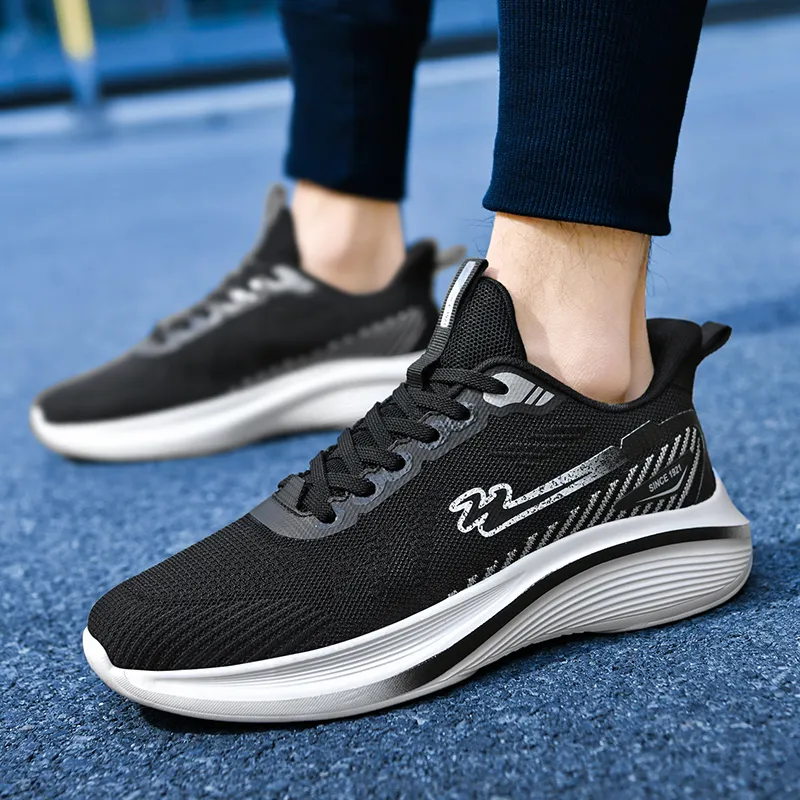 Binary Running Shoes Men Low Top Gray-9