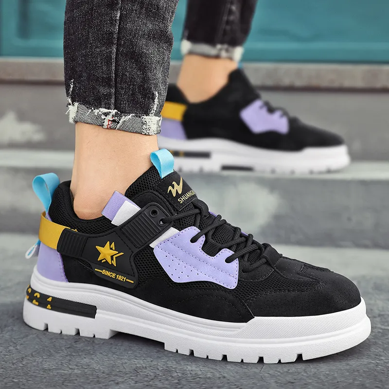 Binary Low Top Skateboard Shoes Men's Black-7