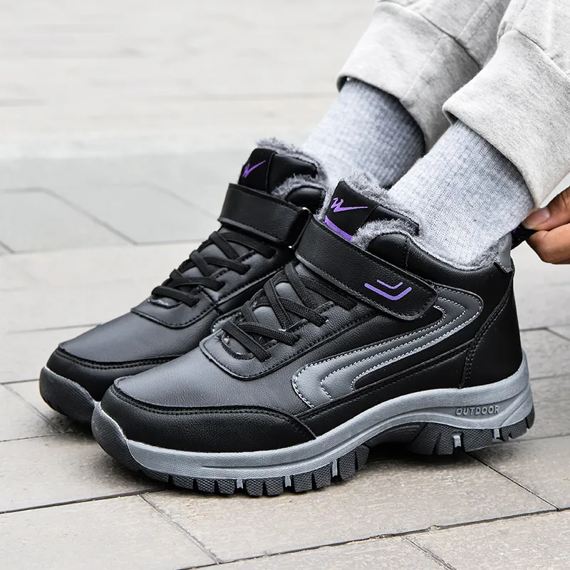 Binary High Top Casual Shoes Women's Black Purple-6