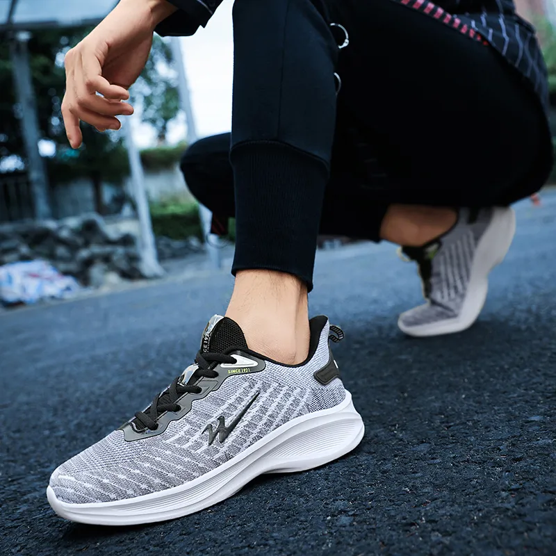 Binary Low Top Running Shoes Men's Gray-7