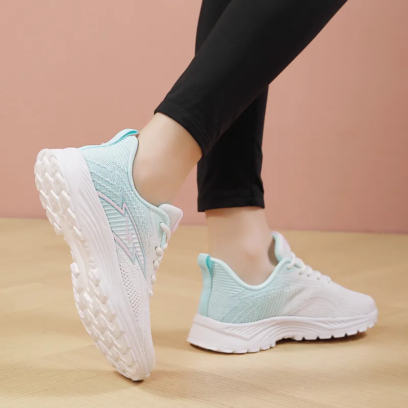 Binary Cushioning Breathable Support Low Top Casual Running Shoes Women's White Moon-9