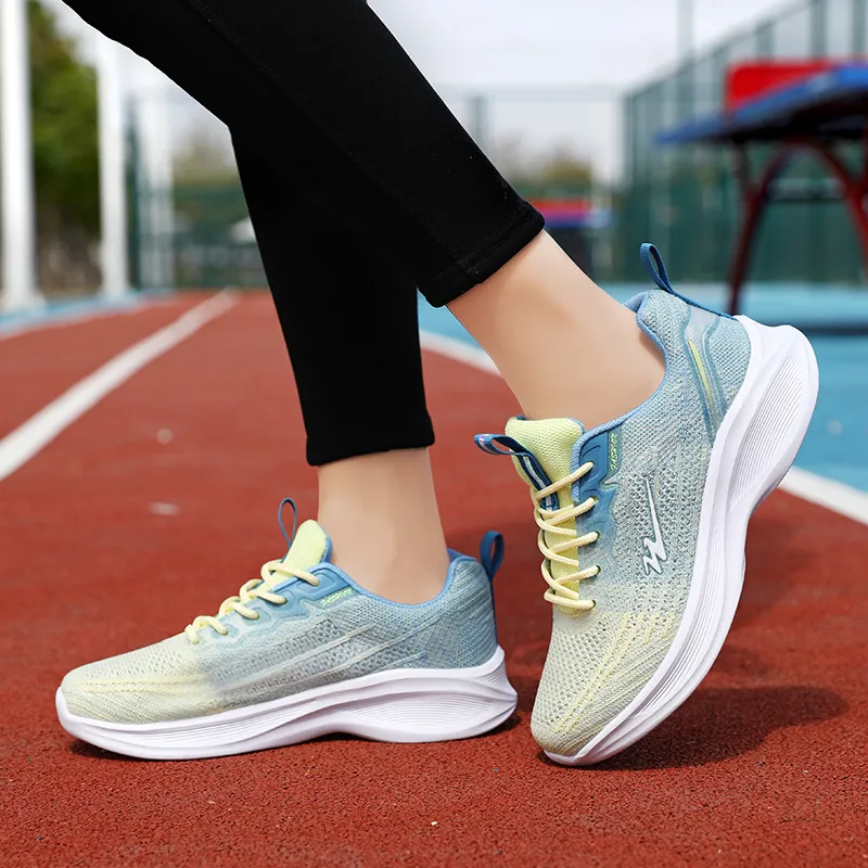 Binary Cushioning, Lightweight, Breathable, Slip Resistant Low Top Running Shoes Women's-6