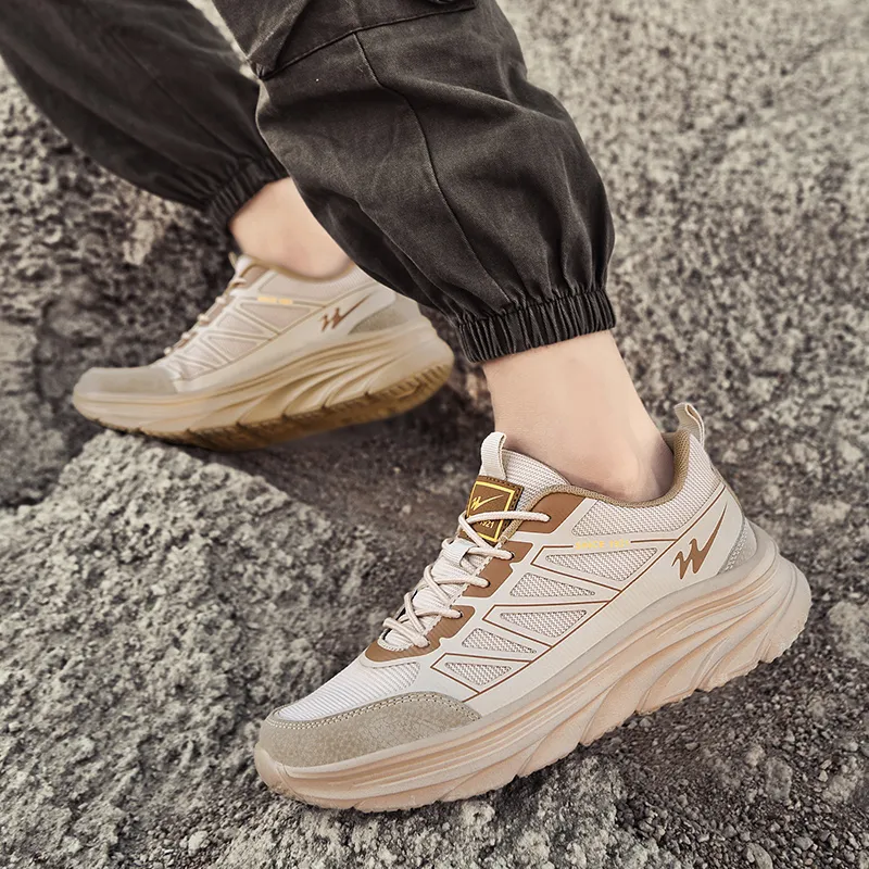 Binary Cushioning Height Increasing Support Lightweight Breathable Slip Resistant Low Top Outdoor Shoes Men's Sand-8