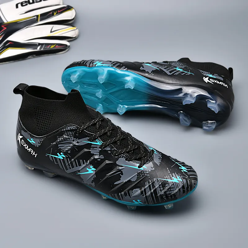 Binary FG Rubber Long Studs Cushioning Coverage Abrasion Resistant Lightweight Slip Resistant Soccer Shoes Unisex-14