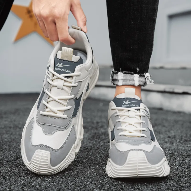 Binary Low Top Casual Shoes Men's Beige Gray-6