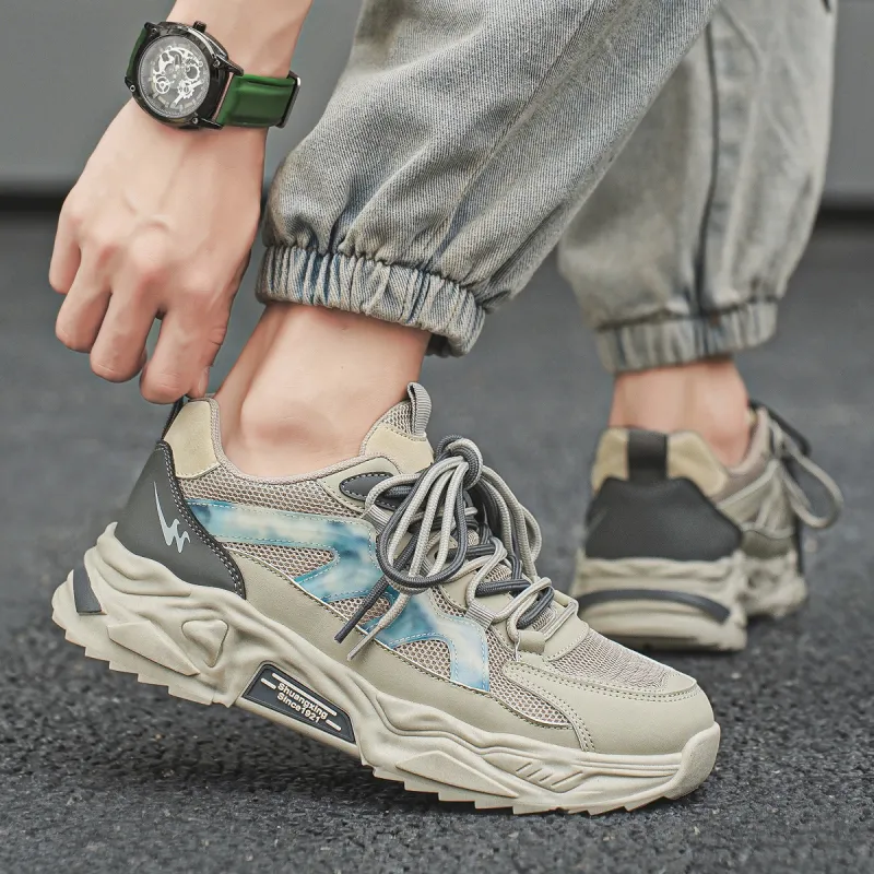 Binary Chunky Sneakers Men Low Top Blue/White-9