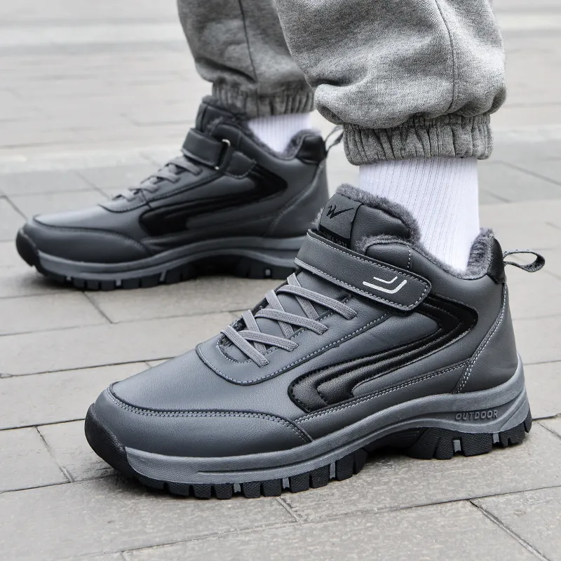 Binary High Top Casual Shoes Men's Dark Gray-8