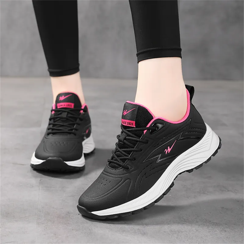 Binary Low Top Casual Shoes Women's Black Rose Red-5