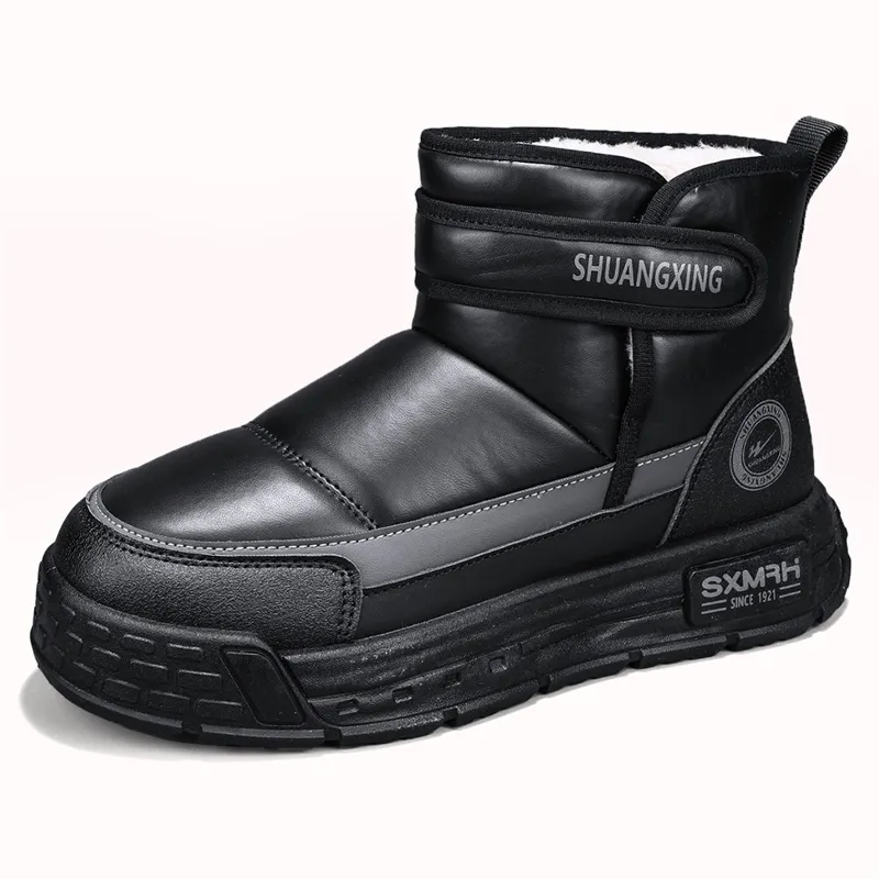 Binary Short Mid Calf Snow Boots Men's Black-1