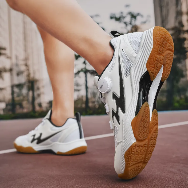 Binary Badminton Shoes Unisex Low Top Umber/White/Black-9