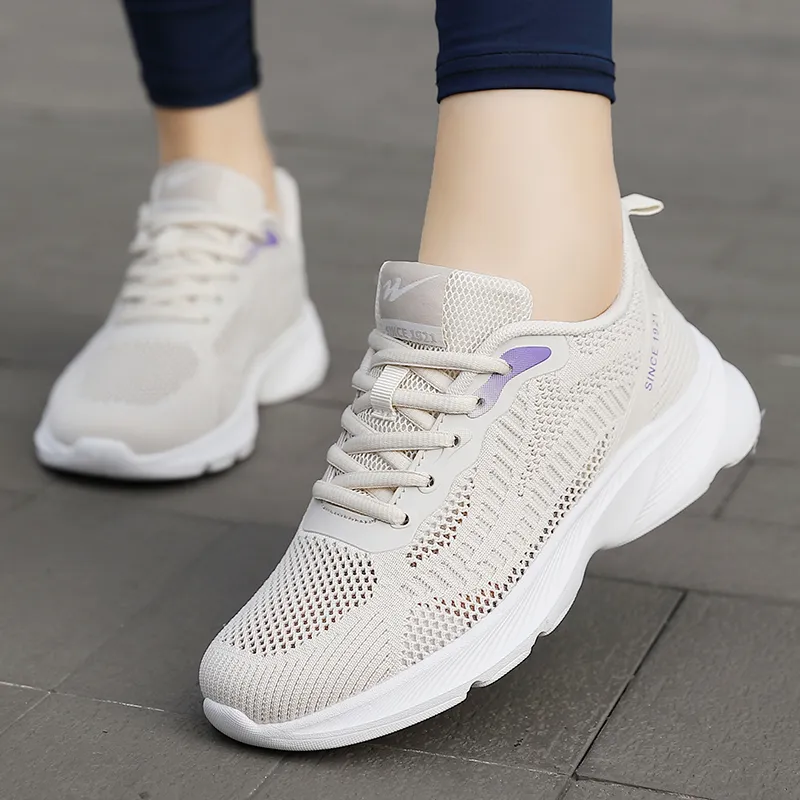 Binary Shock Absorbing, Non Slip, Wear Resistant, Breathable And Lightweight Low Top Running Shoes Women's-8