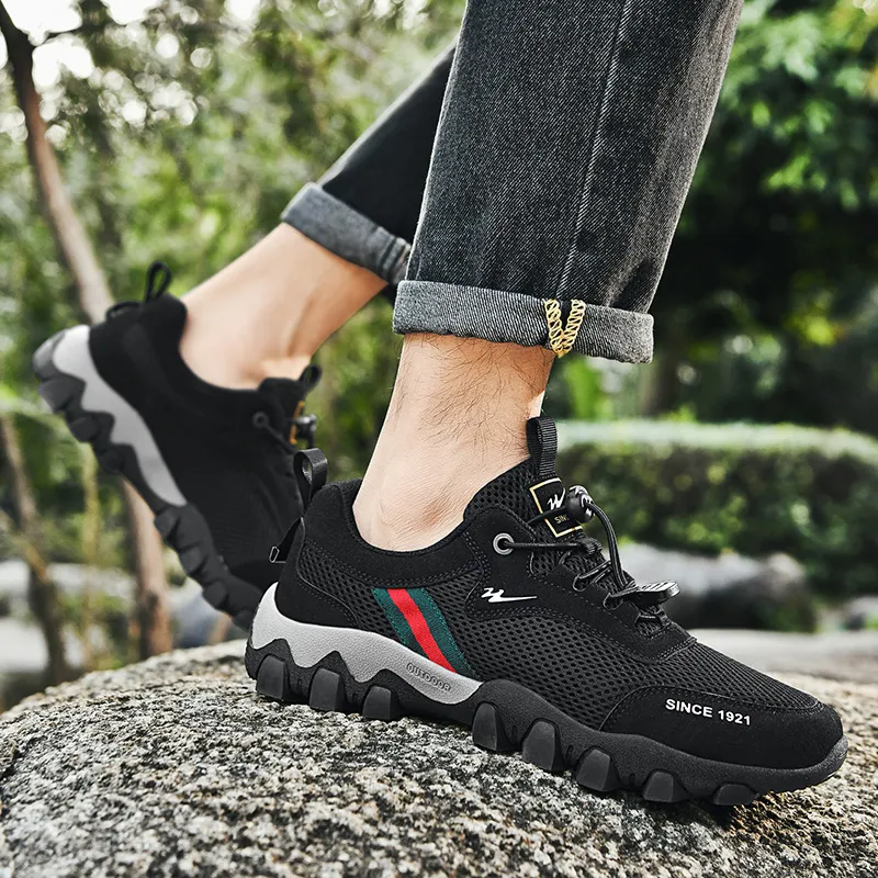Binary Outdoor Shoes Men Low Top Red/Green-8