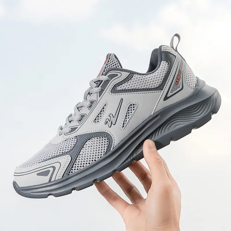 Binary Cushioning Slip Resistant Breathable Lightweight Rebound Low Top Running Shoes Men's-4