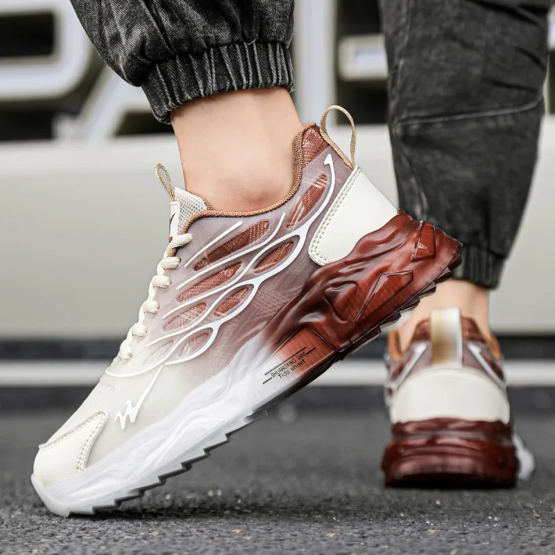 Binary Chunky Sneakers Men Low Top Beige-9