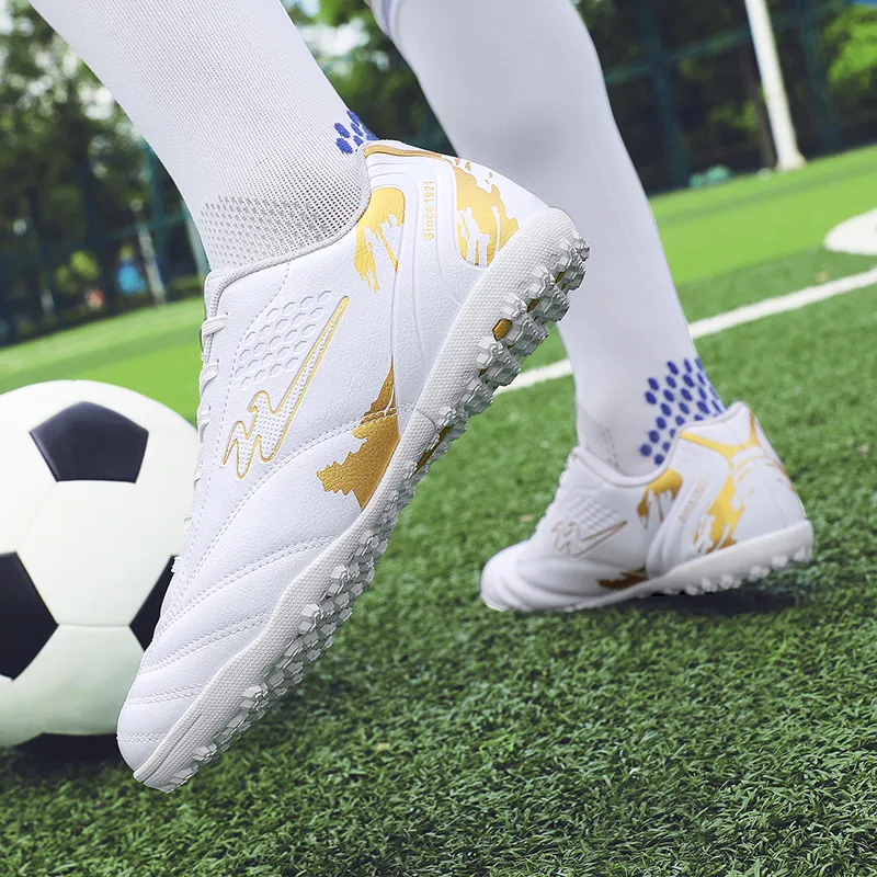 Binary TF Rubber Broken Studs Soccer Shoes Unisex White-7
