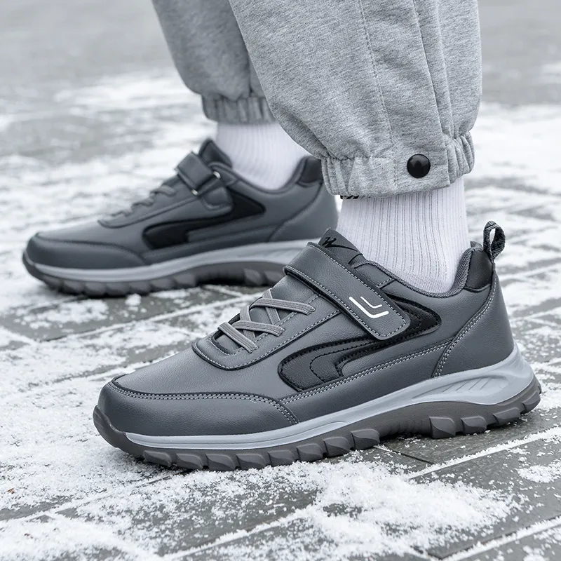 Binary Slip Resistant, Abrasion Resistant, Height Adjustable, Thermal High Top Casual Shoes Men's Dark Gray-11