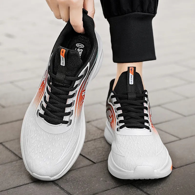 Binary Running Shoes Men Low Top Orange/Blue-3