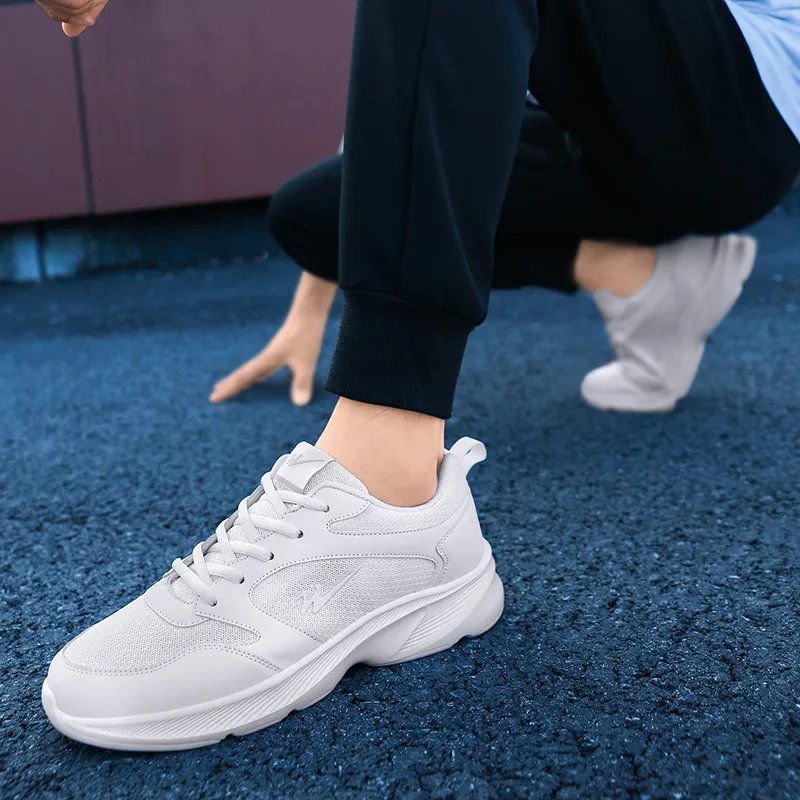 Binary Low Top Running Shoes Men's White-6