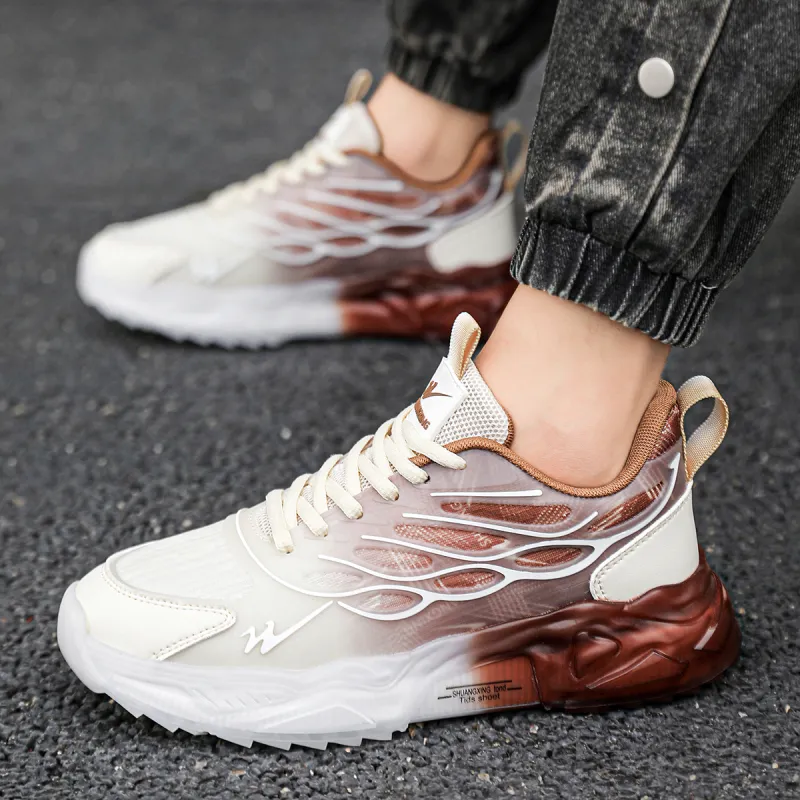 Binary Chunky Sneakers Men Low Top Beige-7