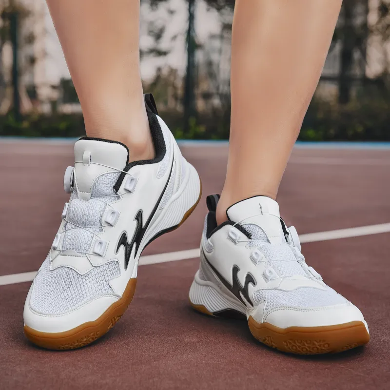Binary Badminton Shoes Unisex Low Top Umber/White/Black-7