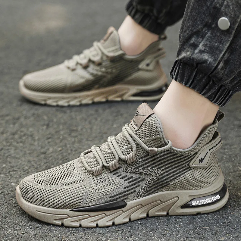 Binary Support Lightweight Low Top Casual Shoes Men's Khaki-8