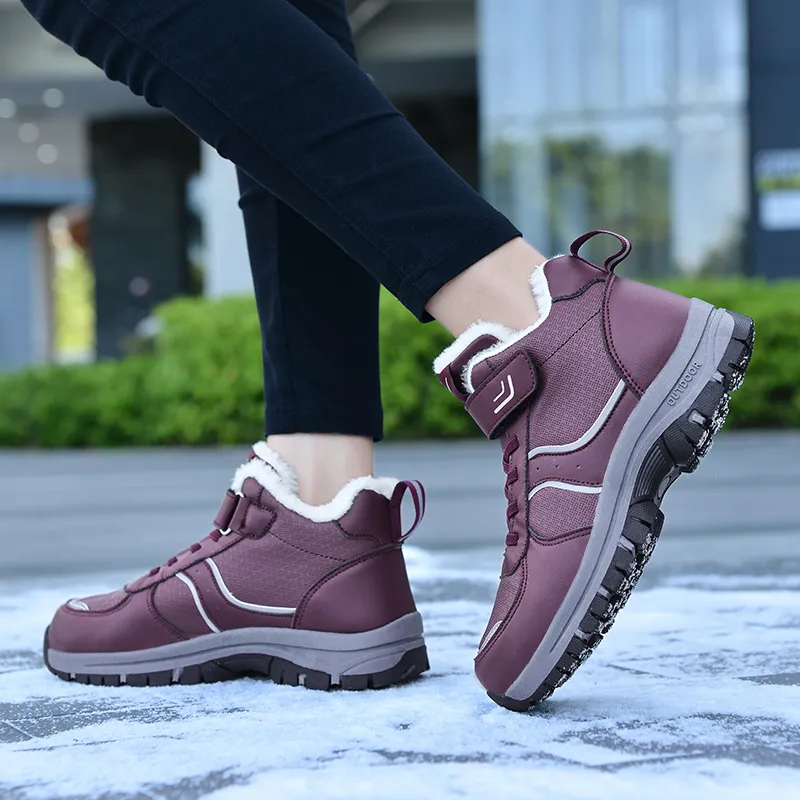 Binary Slip Resistant, Abrasion Resistant, Height Adjustable, Thermal High Top Casual Shoes Women's-5