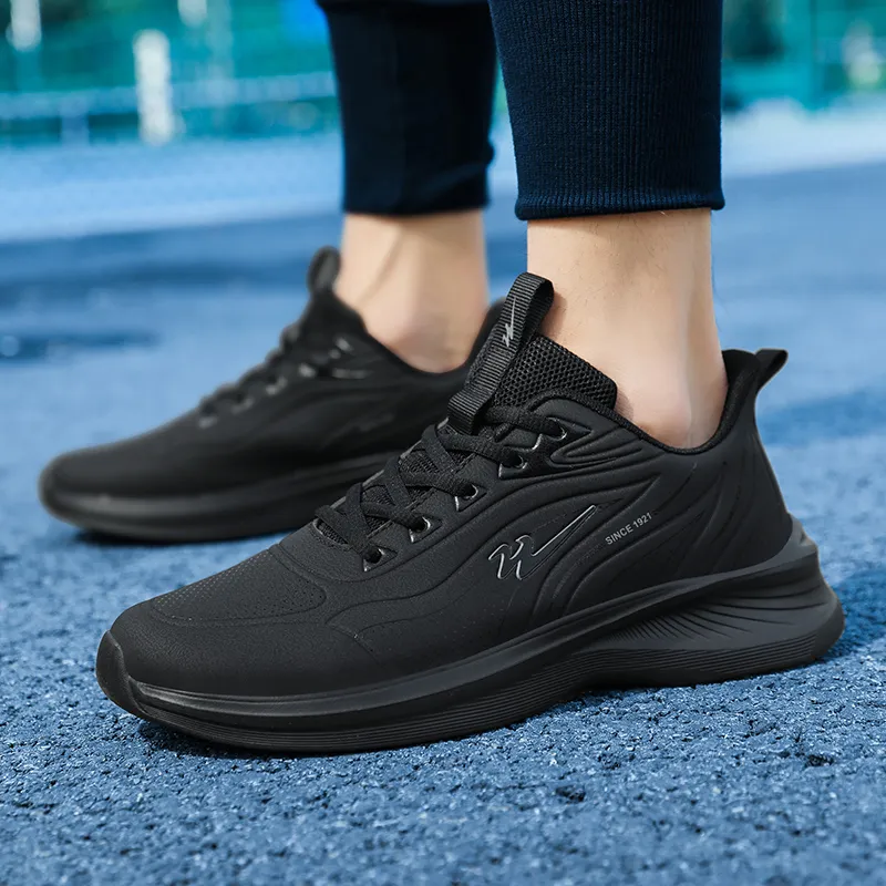 Binary Low Top Running Shoes Men's Black Warrior-10
