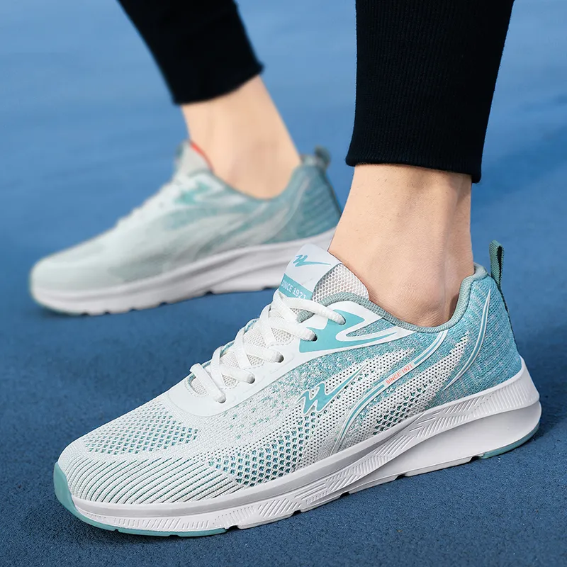 Binary Shock Absorbing, Non Slip, Wear Resistant, Breathable And Lightweight Low Top Running Shoes Men's Blue-2