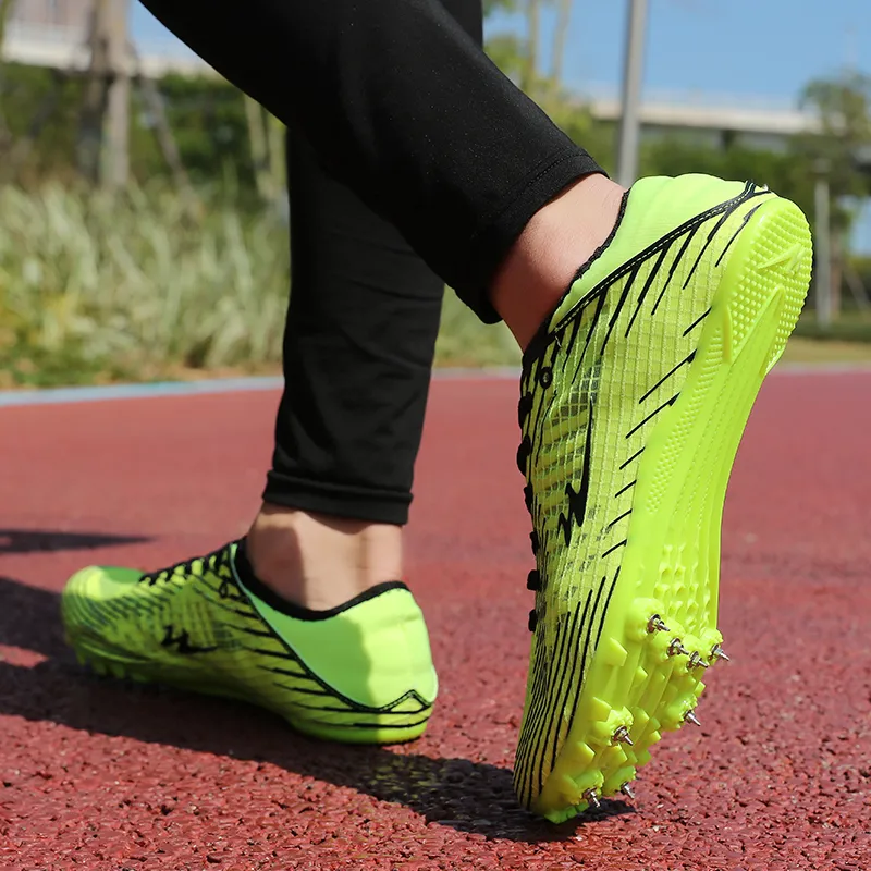 Binary Cushioning Anti Slip Wear Resistant Breathable Lightweight Rebound Low Top Running Shoes Unisex Neon Green-14