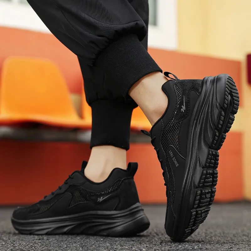 Binary Cushioning Rebound Lightweight Breathable Slip Resistant Low Top Running Shoes Men's-3