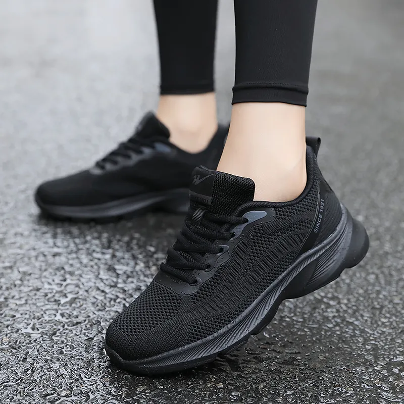 Binary Low Top Running Shoes Women's All Black-3