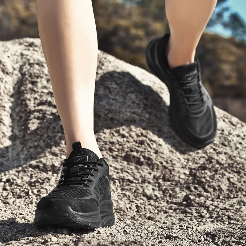 Binary Low Top Running Shoes Men's Black-5