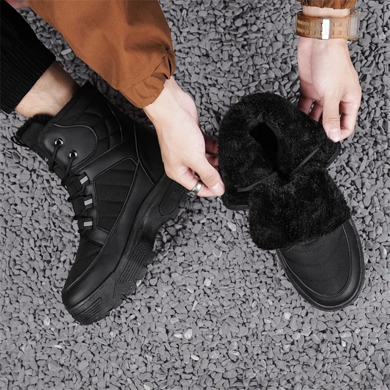 Binary Knee High Snow Boots Men's Black-7