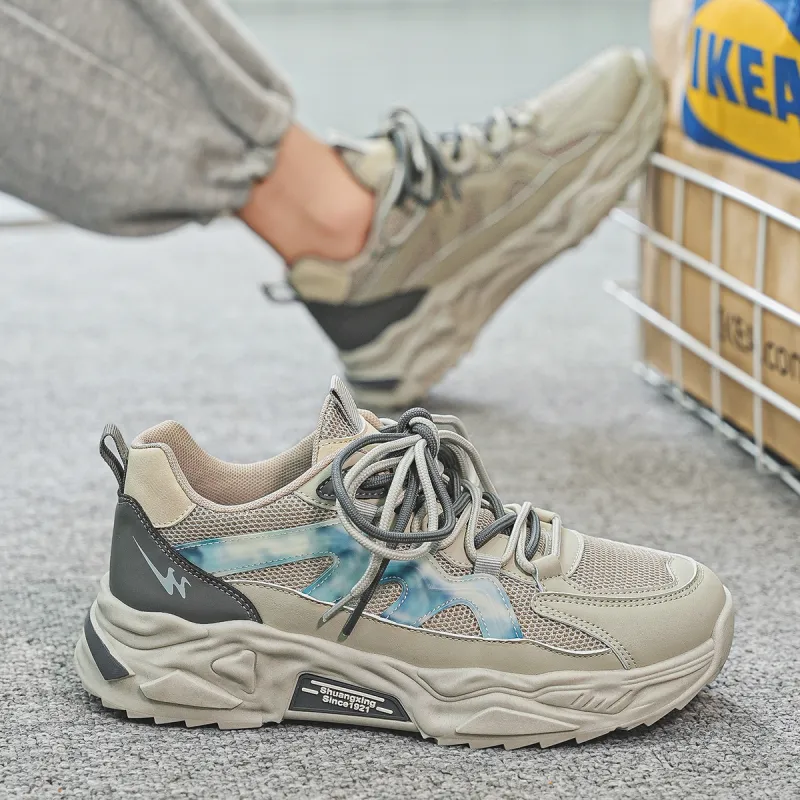 Binary Chunky Sneakers Men Low Top Blue/White-6
